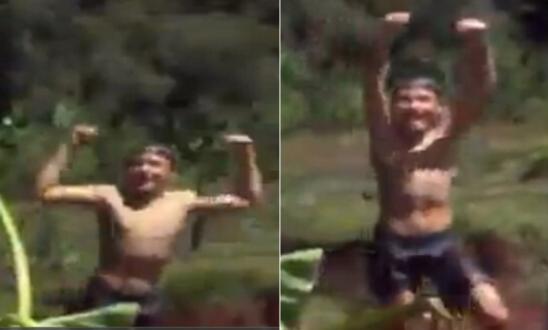 巴西男孩被吸入下水道 幸运逃生后挥臂大笑