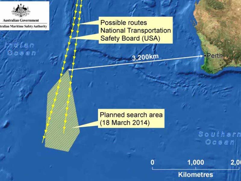 澳公布搜寻马航失联客机MH370区域卫星图像