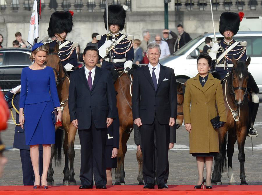 国家主席习近平在布鲁塞尔会见比利时国王菲利普