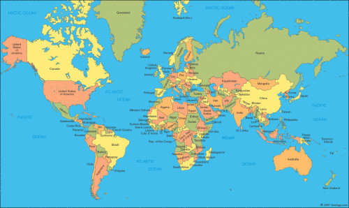 美国一学校改用新版世界地图：改变500年来世界观