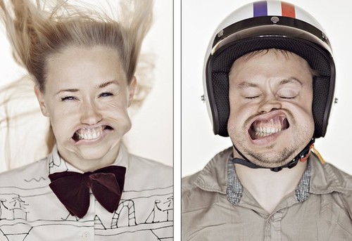立陶宛摄影师创意令人叫绝 风扇吹脸抓拍搞笑图片