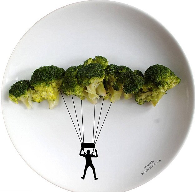 图：享受美食时尽情释放创作灵感 餐盘上的无限创意