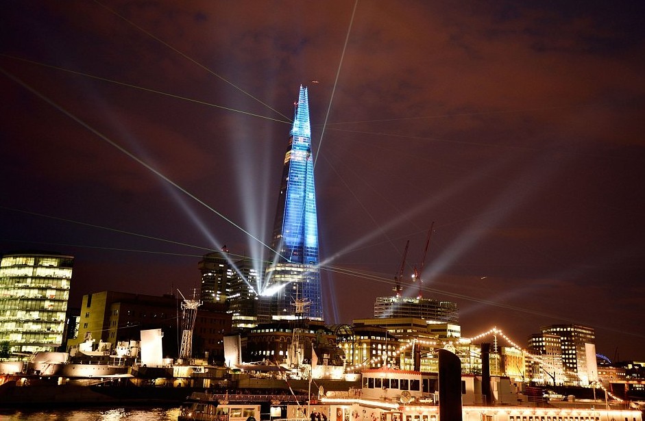 欧洲最高建筑“碎片大厦”伦敦揭幕 可远眺法国风景