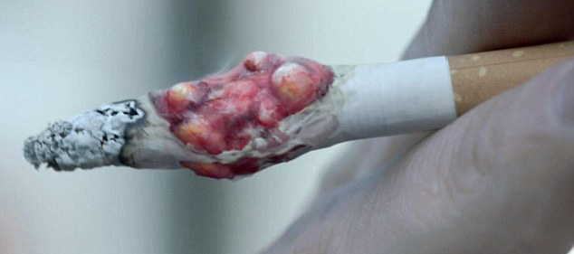香烟“长出”肿瘤 英国开播史上最恶心禁烟广告