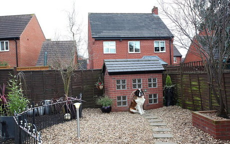 英国男子复制自家公寓造型 为爱犬建“豪宅”