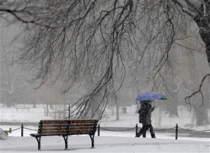 美国东北部遭暴风雪袭击 纽约进出航班全部取消