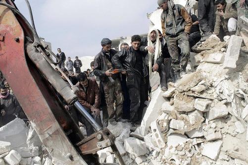 叙利亚阿勒颇遭导弹轰炸50人死 包括20名儿童