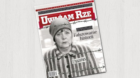 波兰杂志刊登默克尔囚服照 谴责德电视剧歪曲历史