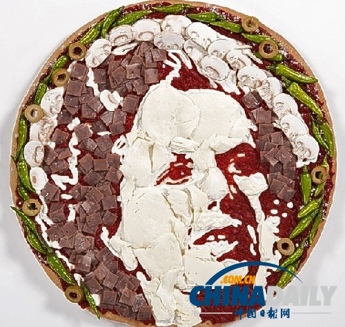 名人脸谱披萨出炉 凯特、辣妹、奥巴马个个美味