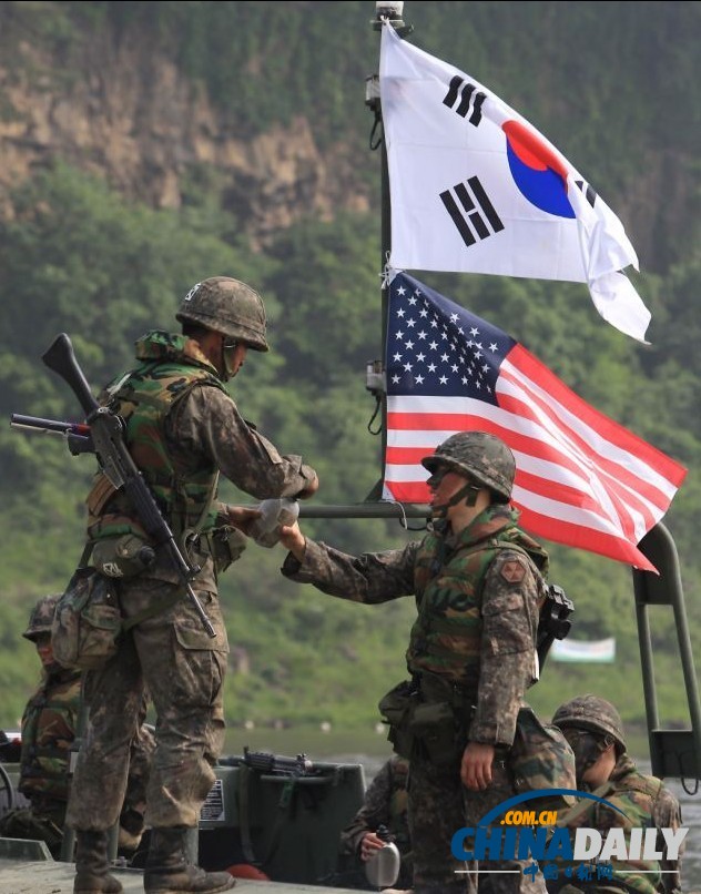 美韩举行大规模联合渡江军事演习 近10年来首次