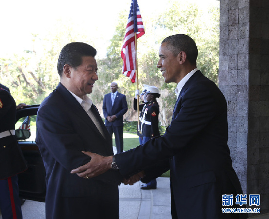 习近平同美国总统奥巴马举行中美元首会晤