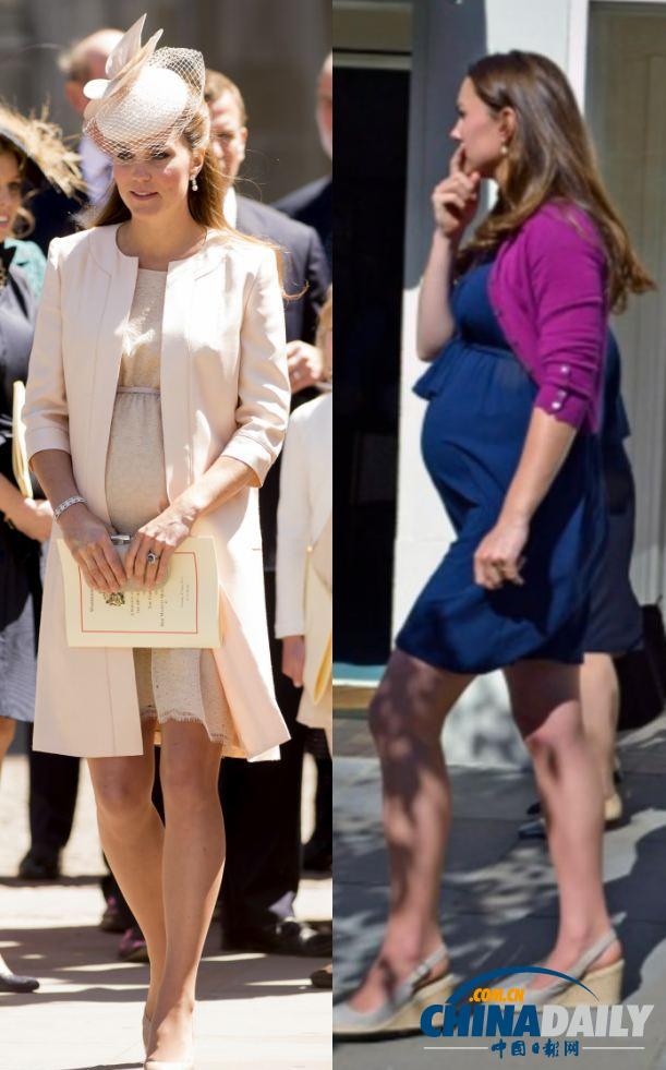 凯特王妃临盆在即 准妈妈孕期穿衣经大盘点（组图）