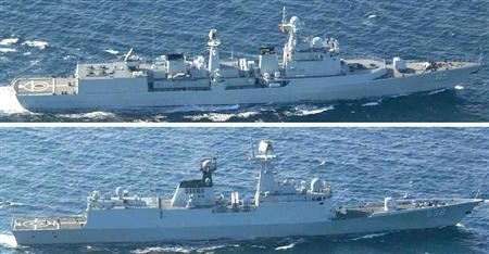 中国海军舰艇舰队首次通过宗谷海峡驶向太平洋