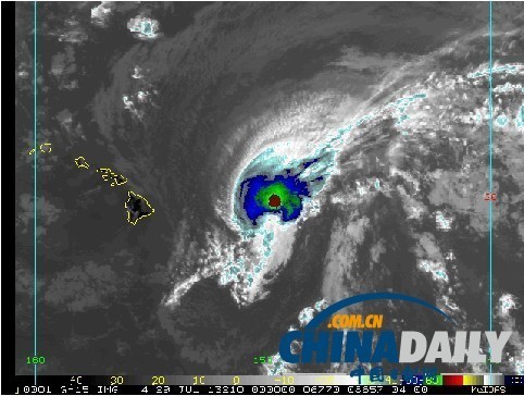 热带风暴来袭 夏威夷岛宣布进入紧急状态