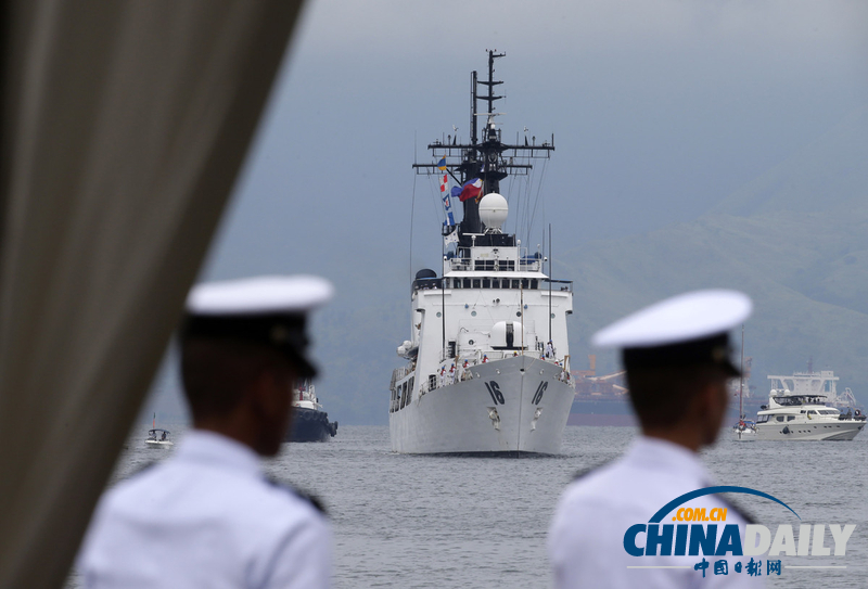 菲律宾海军第二艘购自美国“汉密尔顿级”巡逻舰抵菲（组图）