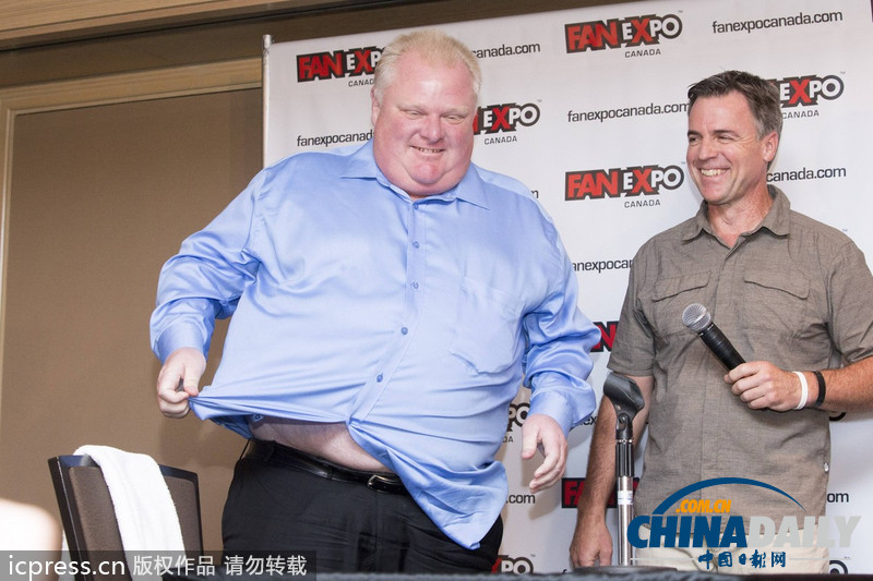 腕力大战 加拿大胖市长扳倒美国摔跤天王（组图）