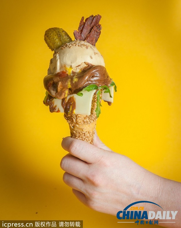 英国推出冰淇淋风味汉堡 跨界混搭无与伦比（图）