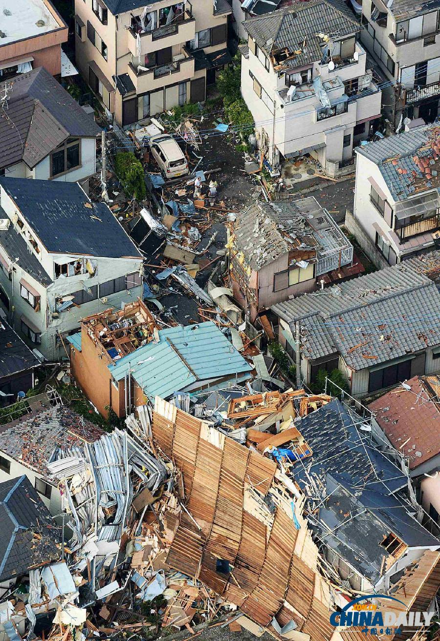 日本多地遭疑似龙卷风袭击 致数十人受伤