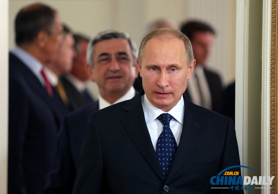 普京会晤亚美尼亚总统 曾否认叙官方使用化武猛批美国（组图）