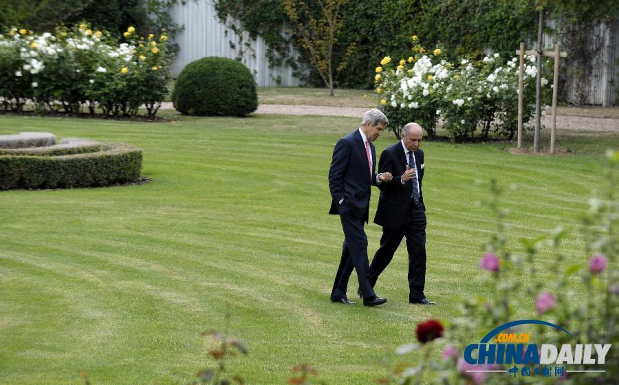 美国务卿克里访问法国 为叙利亚问题统筹意见
