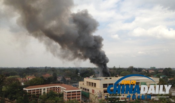 肯尼亚军方击毙两名恐怖分子 声称已控制整座大楼