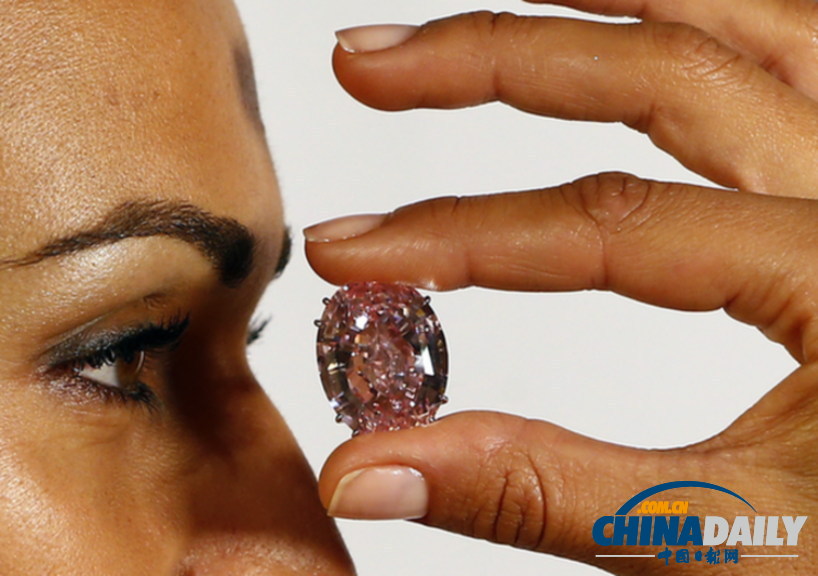 巨大粉钻拍卖叫价6000万美元 创历史新高（图）