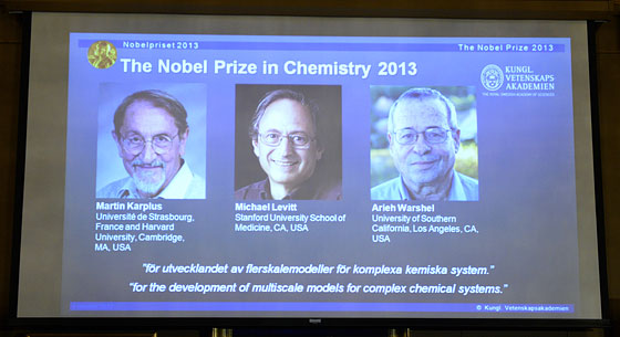 诺贝尔化学奖今日颁出 三位美国科学家获此殊荣
