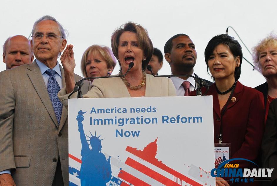 美民众集会呼吁改革移民法案 多名议员遭逮捕（组图）
