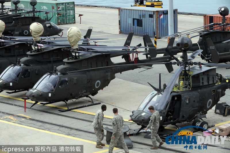 美军武装直升机大队进驻韩国 加强半岛防务（图）