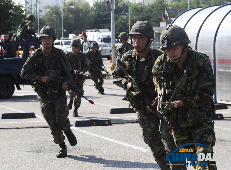 韩国举行大型联合反恐演习 逾500人参加