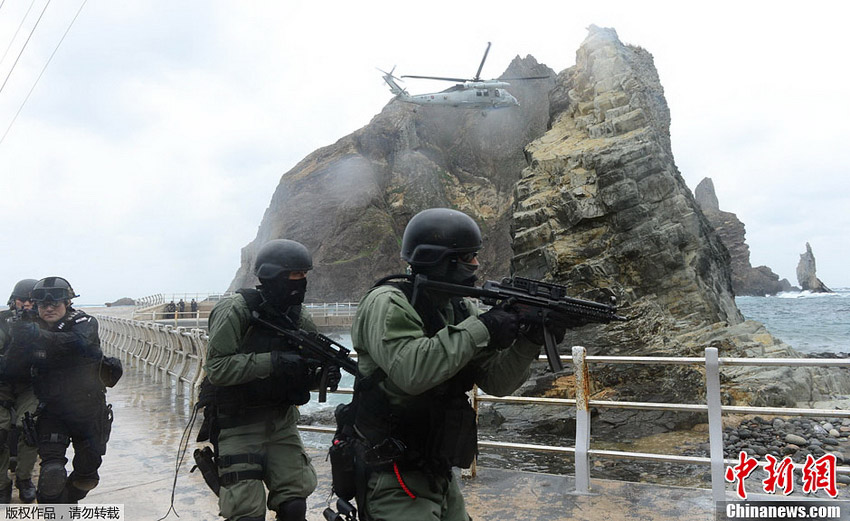 韩国首次在“独岛日”公开军演
