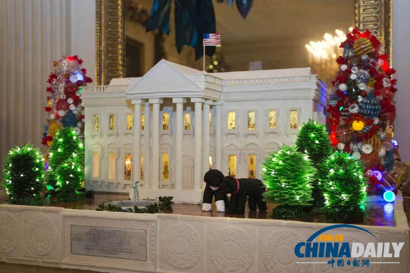 白宫圣诞节装饰先睹为快 充满浓郁节日氛围