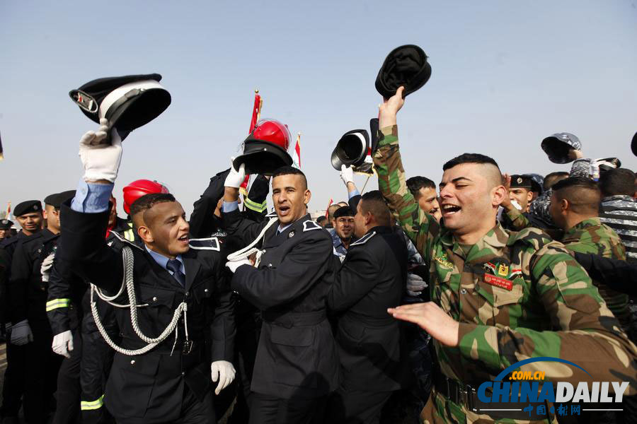 中东中亚当地时间2014年1月9日,伊拉克巴格达,伊拉克举行成立"警察日"
