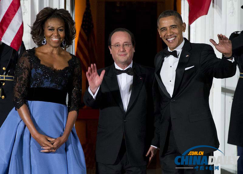 奥巴马举办国宴招待奥朗德 众多名流齐聚一堂