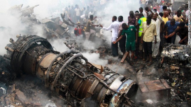<a href=&apos;http://www.cnn.com/2012/06/03/africa/gallery/nigeria-plane-crash/index.html&apos;>An airliner carrying 153 people</a> crashed on June 3, 2012, in a residential neighborhood in Lagos, Nigeria&apos;s most populated city. There were no survivors.