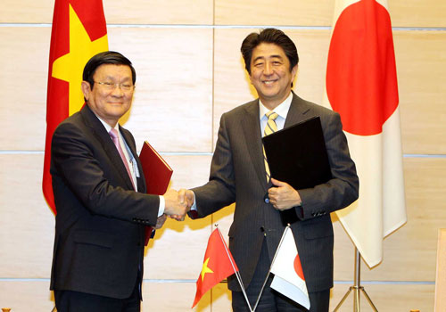 越南国家主席访问日本 两国成为纵深战略合作伙伴