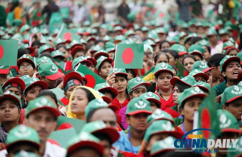 孟加拉国超25万民众齐唱国歌 欲打破吉尼斯纪录