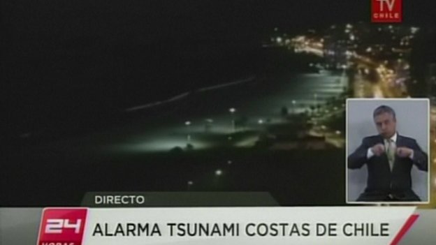 智利当局要求相关地区人员快速疏散防海啸