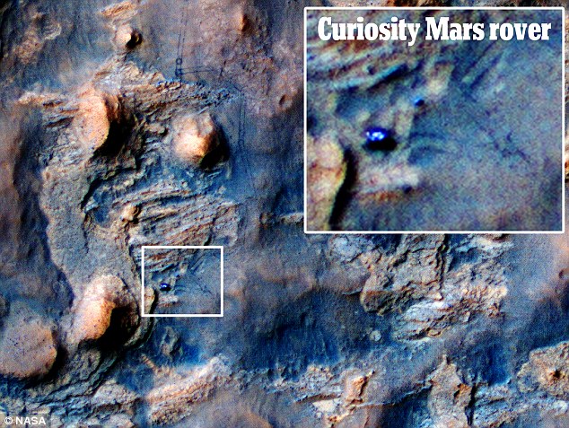 NASA火星勘测轨道飞行器恰巧拍到“好奇”号火星车