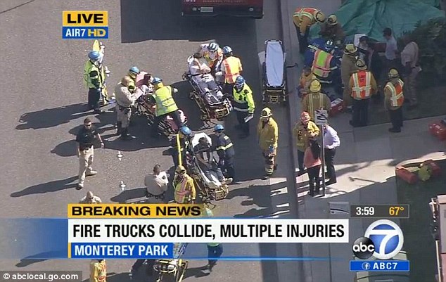 洛杉矶两辆消防车相撞冲入中餐厅 至少14人受伤