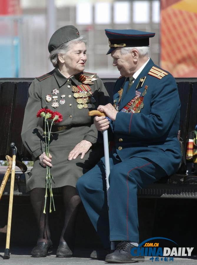 俄罗斯庆祝胜利日 组图领略二战老兵风采
