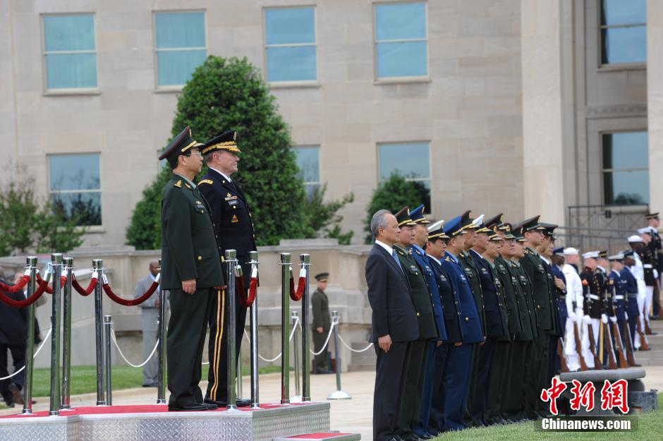 解放军总参谋长访美 美军举行高规格欢迎仪式