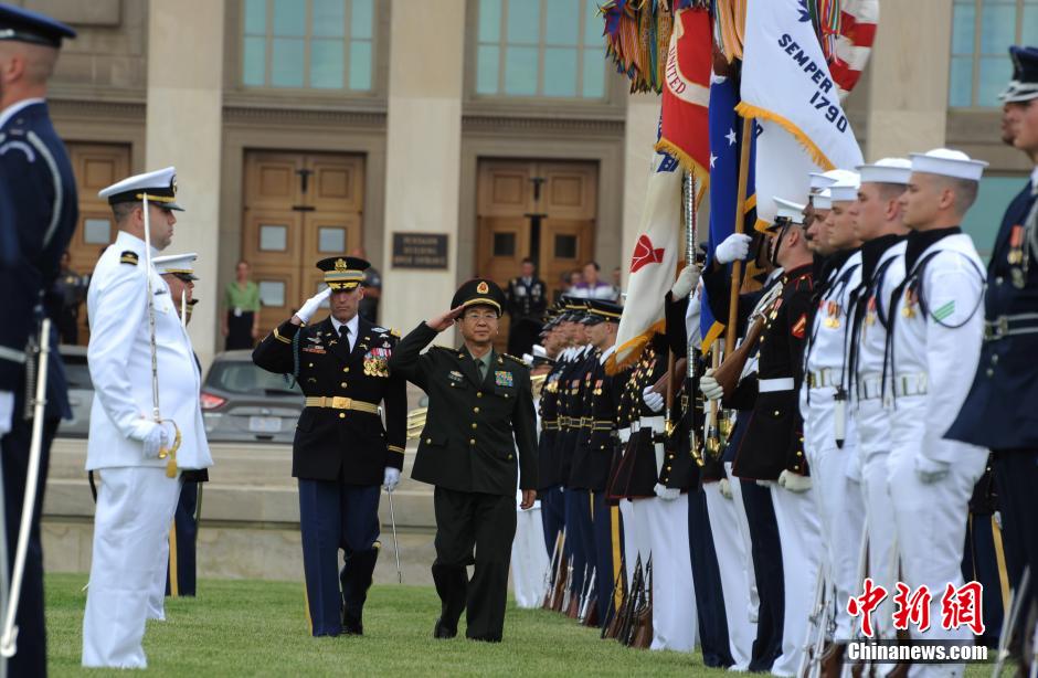 解放军总参谋长访美 美军举行高规格欢迎仪式