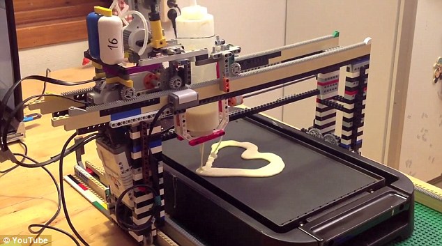 挪威爱心父亲研制3D煎饼打印机
