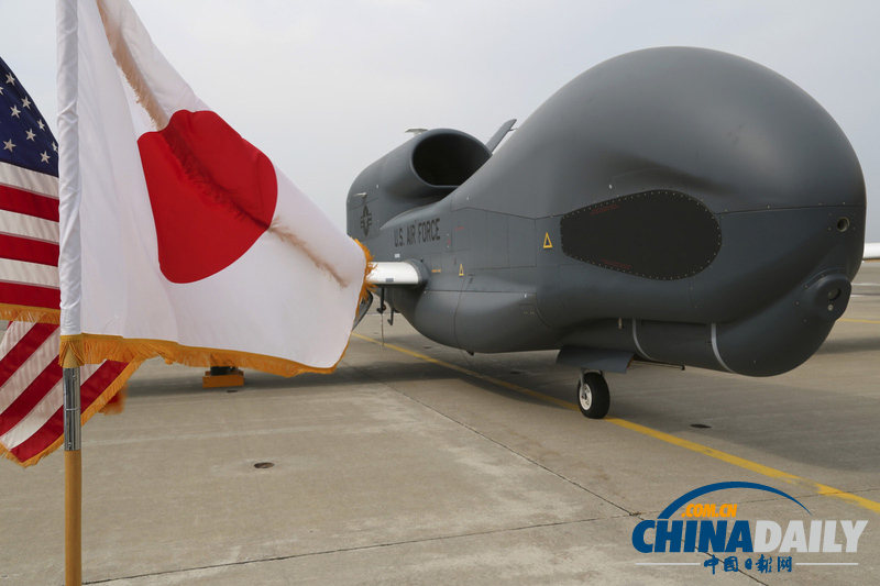 美国“全球鹰”无人机首次部署日本 加强侦察朝鲜