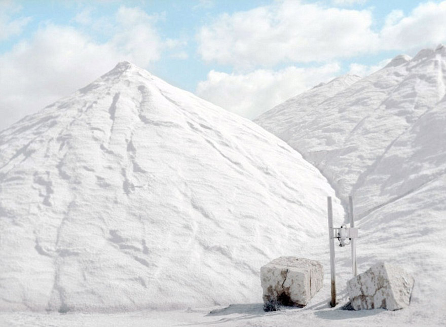 澳摄影师拍盐矿震撼美景似白色沙漠