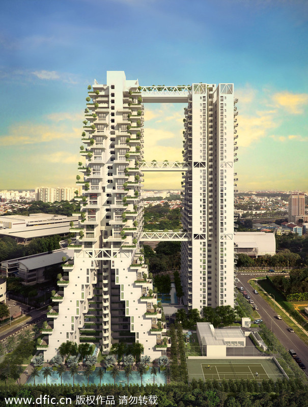 新加坡顶级公寓即将竣工 入住空中花园不是梦