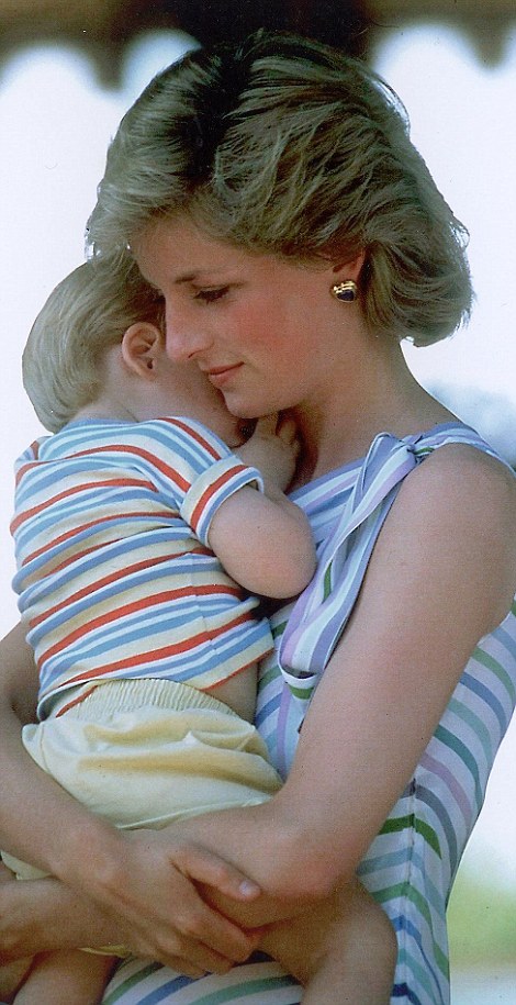 王子养成记：英国哈里王子童年珍贵照片公开