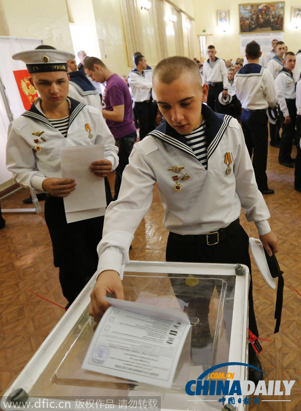 克里米亚参加入俄后首次选举 投票率接近6成