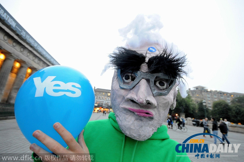 苏格兰公投现首个赞成独立地区 57.3%支持独立